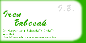 iren babcsak business card